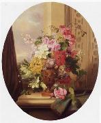 unknow artist, Floral, beautiful classical still life of flowers 019